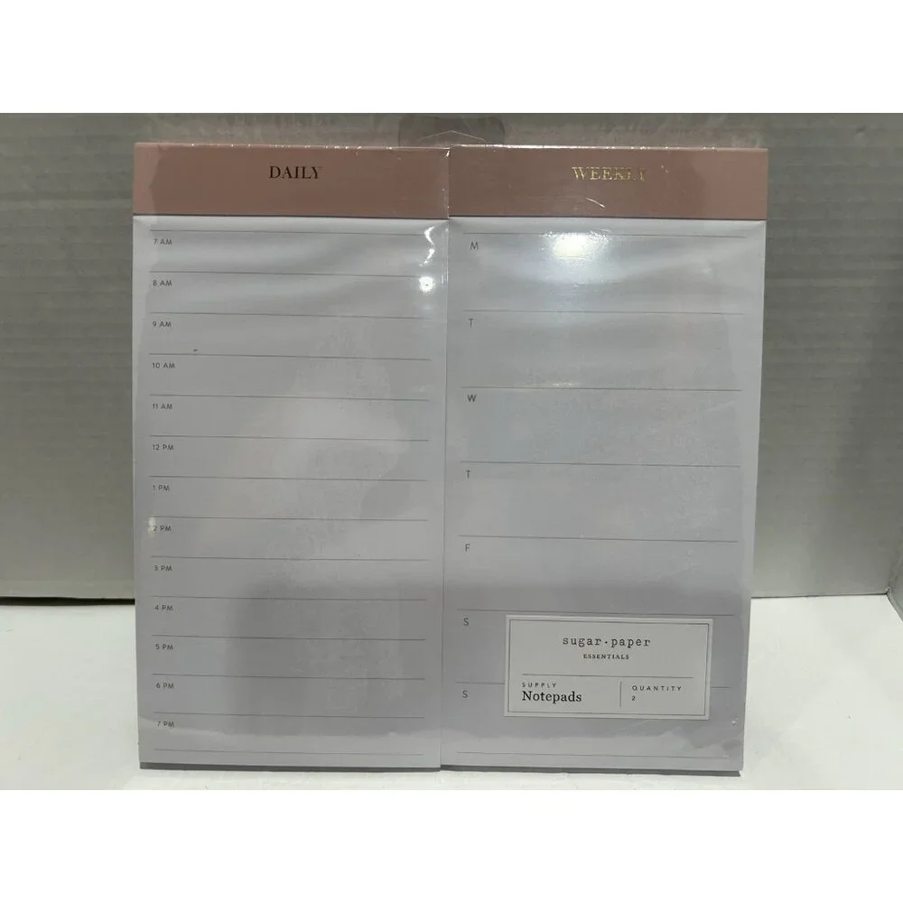 Sugar Paper Essentials Daily & Weekly Note Pads 4.5x9 New
